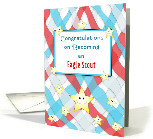 Eagle Scout Greeting Card-Court of Honor-Smiling Stars card (1107956)