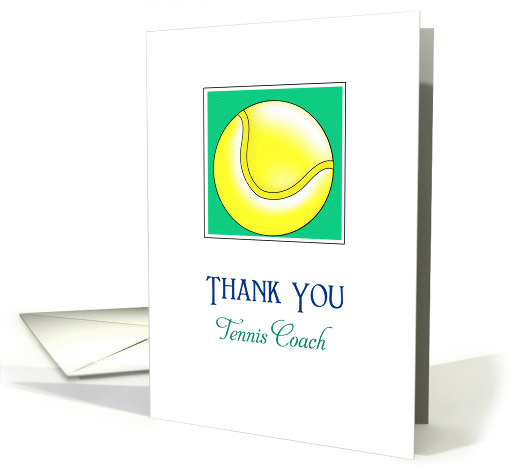 For Tennis Coach Tennis Greeting Card with Tennis Ball card (1108640)