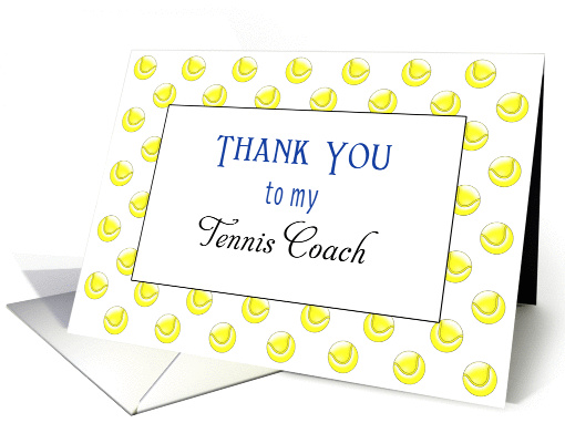 For Tennis Coach Tennis Greeting Card-Tennis Ball Background card