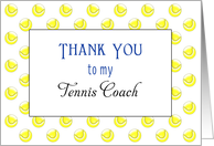 For Tennis Coach Tennis Greeting Card-Tennis Ball Background card