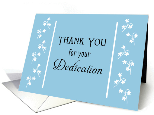 For Employee Anniversary Thank You Greeting Card Floral Border card