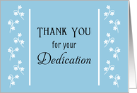 For Employee Anniversary Thank You Greeting Card Floral Border card