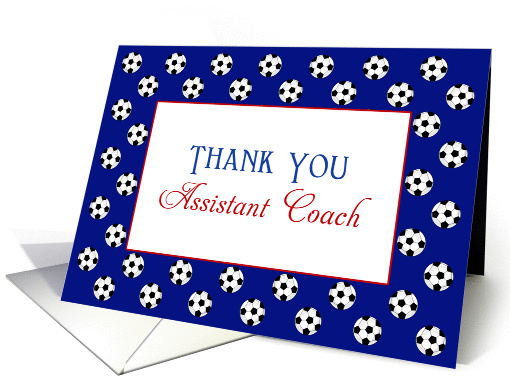 For Assistant Soccer Coach Thank You Greeting... (1110806)