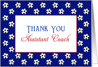 For Assistant Soccer Coach Thank You Greeting Card-Futbol-Soccer Ball card