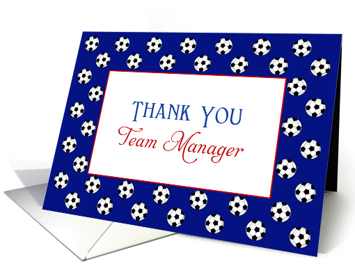 For Soccer Team Manager Thank You Greeting... (1110810)