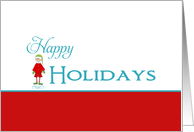 Christmas Card with Elf-Happy Holidays card