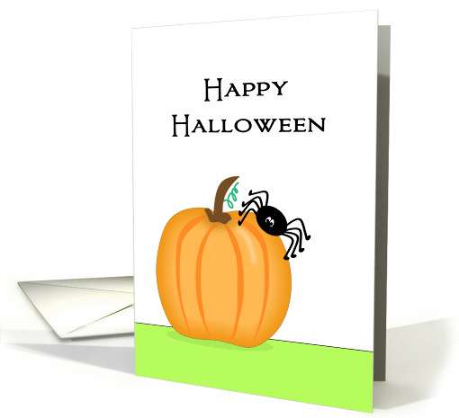 General Halloween Card with Pumpkin and Black Spider card (1135212)