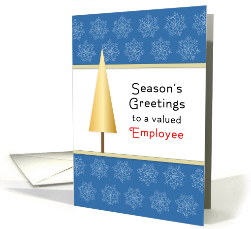For Employee Business Christmas Card-Tan Christmas Tree card (1145004)