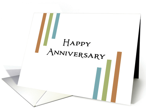 For Employee Anniversary Card-Retro Line Design card (1145010)