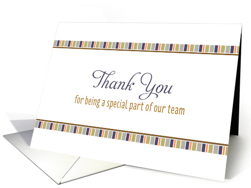 For Employee Business Thank You Card Mini Stripe Design Card 1145212
