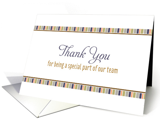 For Employee Business Thank You Card-Mini Stripe Design card (1145212)