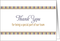 For Employee Business Thank You Card-Mini Stripe Design card
