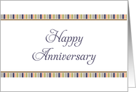 For Employee Business Anniversary Card-Mini Stripe Design card