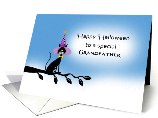 For Grandfather Halloween Card with Black Cat-Witches... (1146122)