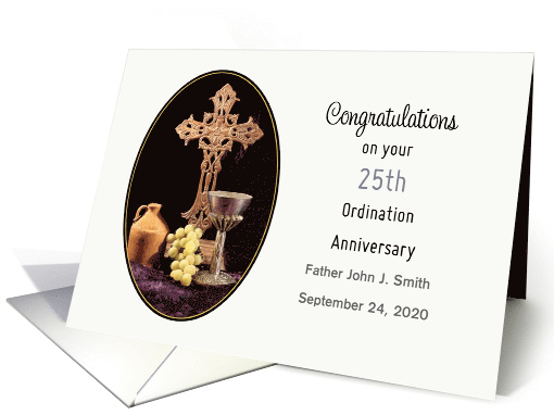 25th Ordination Anniversary Card-Silver Jubilee-Custom... (1153070)