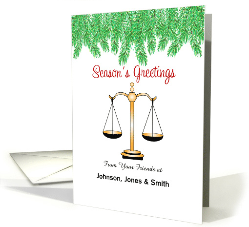 From Law Office / Lawyer Christmas Card-Scales of Justice... (1156050)