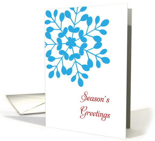 Christmas Card with Snowflake Design - Season's Greetings card