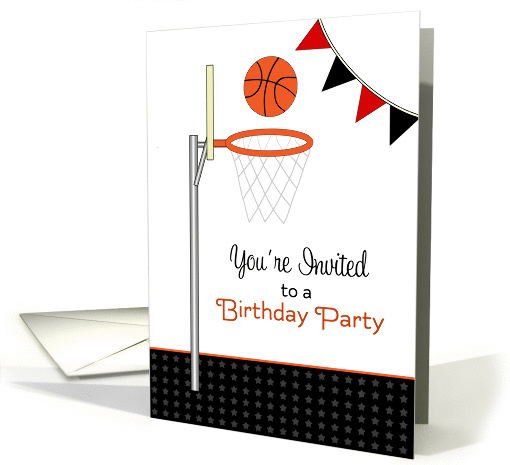 Basketball Theme Birthday Party Invitation-Basketball,... (1160164)