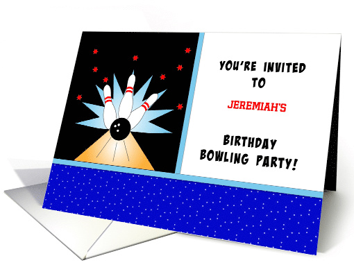 Bowling Birthday Party Invitation-Bowling... (1160534)