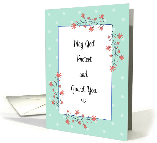 Religious Encouragement Card with Flower Border card (1164132)