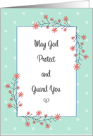 Religious Encouragement Card with Flower Border card