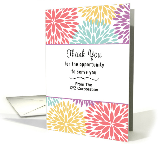 Thank You Card From Business to Customers / Clients card (1164138)