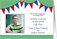 Custom Eagle Scout Court of Honor Invitation Photo Card-Banners card
