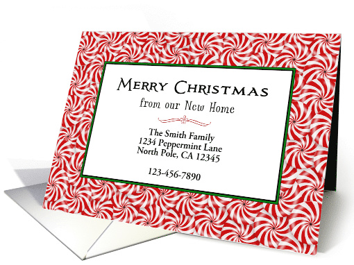 Our New Address Christmas Card-Peppermint Candy... (1170198)