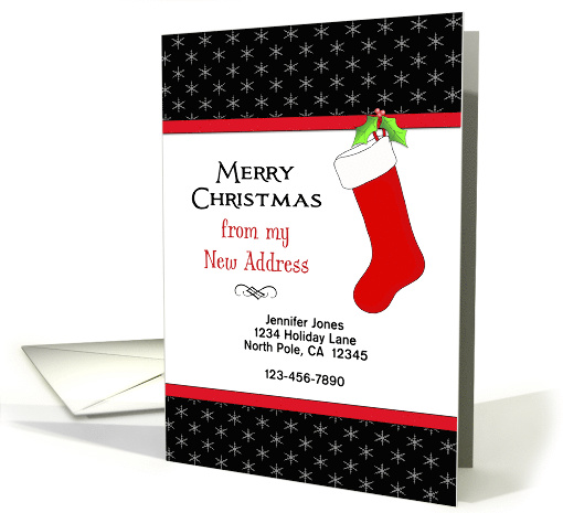 My New Address Christmas Card-Red Christmas... (1170216)