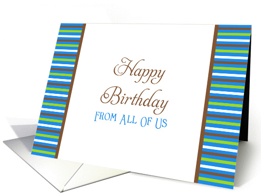 From Group / From All of Us Birthday Card-Blue, Brown... (1172722)