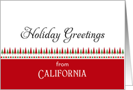 From California Christmas Card-Christmas Trees & Star Border card