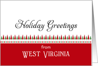 From West Virginia Christmas Card-Christmas Trees & Star Border card