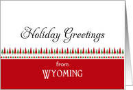 From Wyoming Christmas Card-Christmas Trees & Star Border card