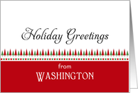 From Washington Christmas Card-Christmas Trees & Star Border card