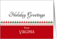 From Virginia Christmas Card-Christmas Trees & Star Border card