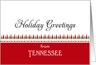 From Tennessee Christmas Card-Christmas Trees & Star Border card