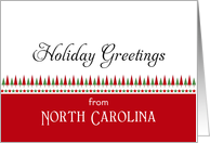 From North Carolina Christmas Card-Christmas Trees & Star Border card