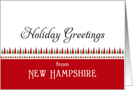 From New Hampshire Christmas Card-Christmas Trees & Star Border card