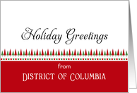 From District of Columbia Christmas Card-Christmas Trees & Star Border card