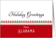 From Alabama Christmas Card-Christmas Trees & Star Border card