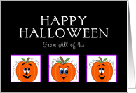 From All / From Group Halloween Card-Three Pumpkins card