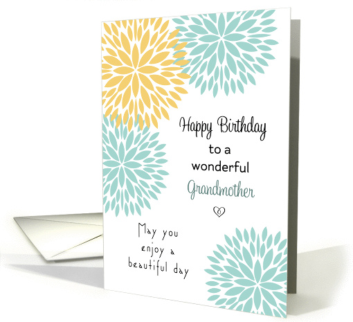 For Grandmother / Grandma Birthday Card - Blue & Light... (1174064)