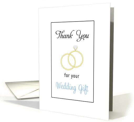 Thank You for Your Wedding Gift - Wedding Bands - Diamond Ring card