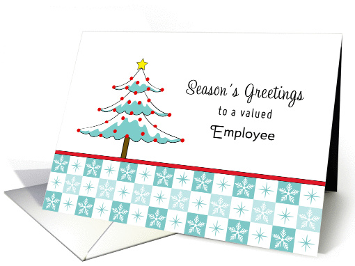 For Employee Christmas Card-Christmas Tree-Snowflakes card (1176076)