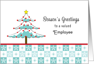 For Employee Christmas Card-Christmas Tree-Snowflakes card