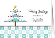 From Business Christmas Card-Christmas Tree-Snowflakes-Customizable card