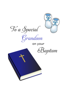 For Grandson Baptism...
