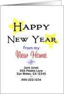 My New Address New Year Announcement Card-Customizable-I’ve Moved card