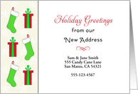 From Our New Address Christmas Card-Customizable-Stockings-Presents card