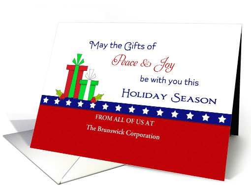 Patriotic Christmas Card - Custom - Peace-Joy-Christmas... (1181066)